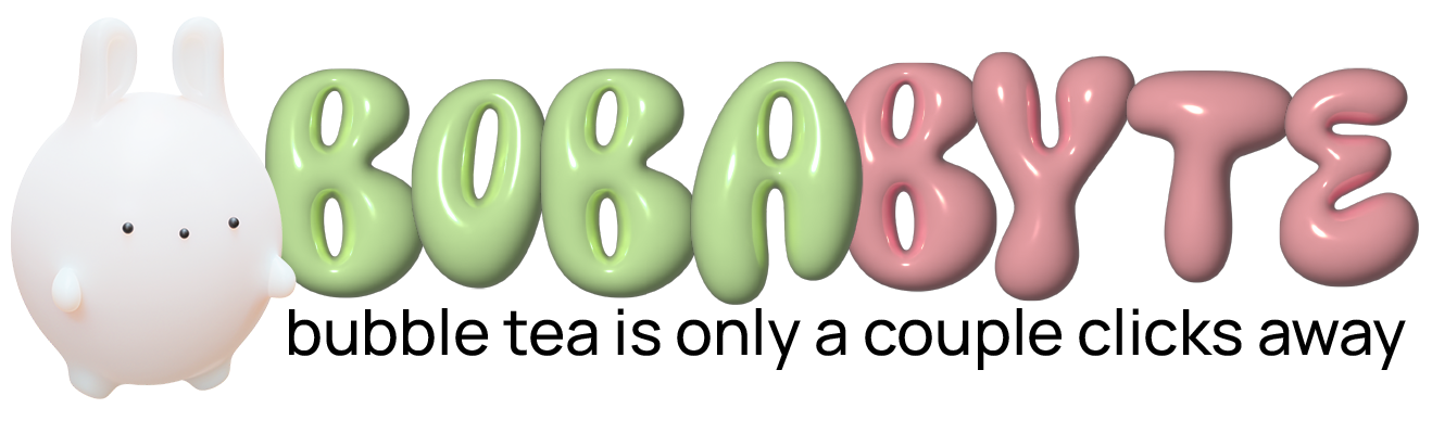 BobaByte logo- bubble tea is only a couple clicks away
